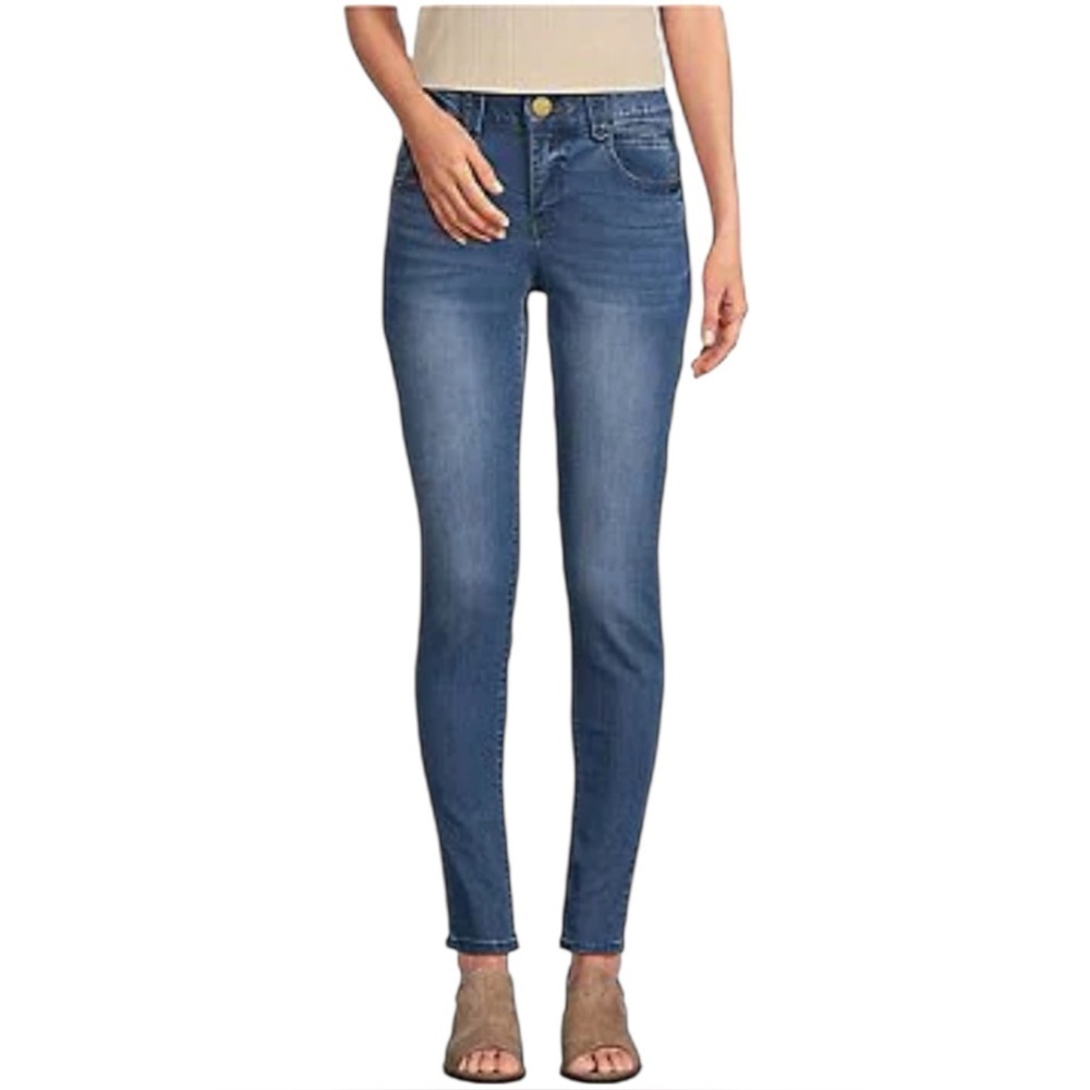 Democracy "Ab"solution® Skinny Leg Mid Rise Denim whiskered Ankle Jeggings jeans